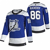 Tampa Bay Lightning 86 Nikita Kucherov Blue Adidas 2020-21 Reverse Retro Alternate Jersey Dzhi,baseball caps,new era cap wholesale,wholesale hats